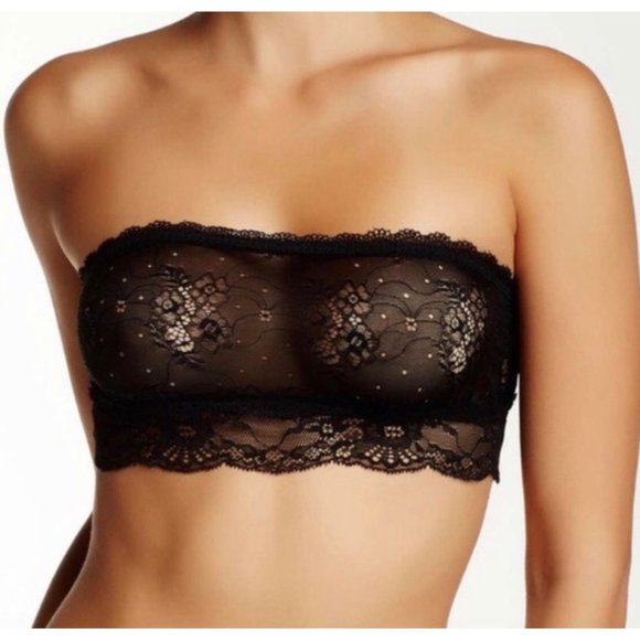 Joe's Jeans Sheer Lace Black Bandeau XS/S